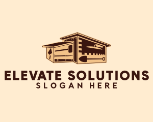 Level - Renovation Tool Shed logo design