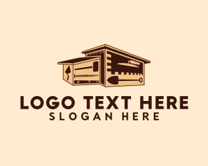 Laborer - Renovation Tool Shed logo design