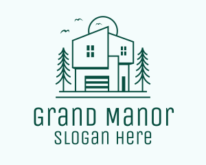 Green Mansion House  logo design