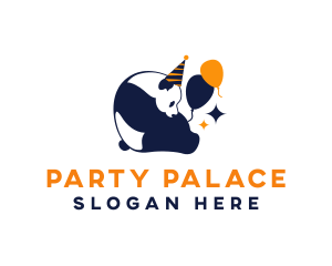 Party Balloon Panda logo design