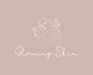 Floral Skin Care logo design