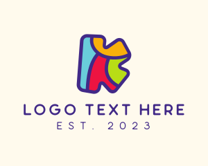 Learning - Colorful Letter K logo design