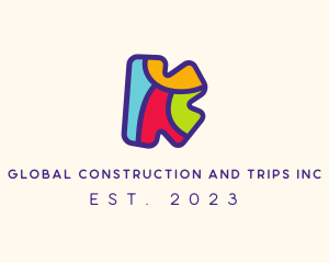 Fun - Colorful Letter K logo design