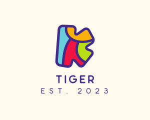 Kids - Colorful Letter K logo design