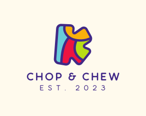Multicolor - Colorful Letter K logo design