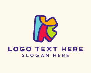 Nursery - Colorful Letter K logo design