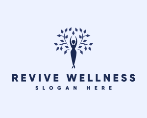 Rejuvenation - Female Tree Growth logo design