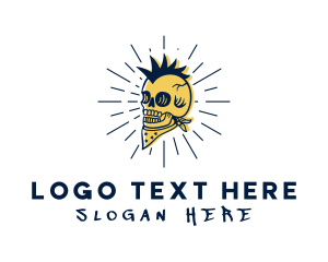 Nightclub - Skull Scarf Apparel logo design