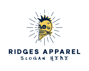 Skull Scarf Apparel logo design