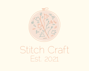 Embroidery - Nature Plant Embroidery logo design