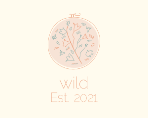 Leaf - Nature Plant Embroidery logo design