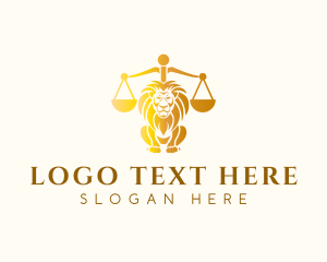 Grey Circle - Lion Legal Justice logo design