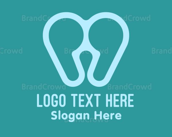 Blue Quotes Tooth Logo