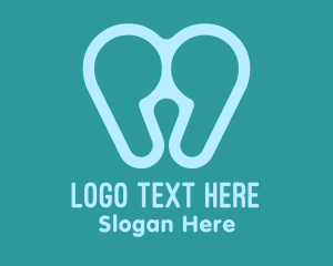 Teeth - Blue Quotes Tooth logo design