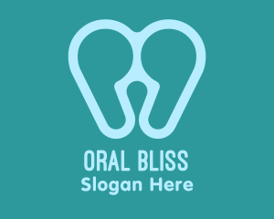 Oral - Blue Quotes Tooth logo design