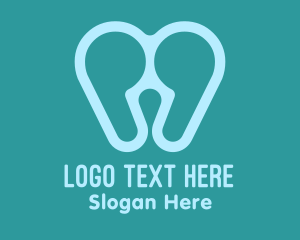 Oral - Blue Quotes Tooth logo design