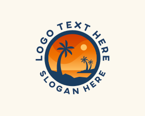 Beach Resort - Tropical Island Getaway logo design
