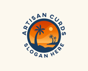 Tropical Island Getaway logo design