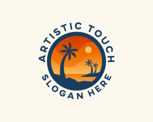 Tropical Island Getaway logo design