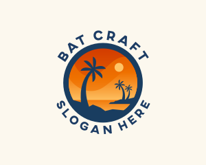 Tropical Island Getaway logo design