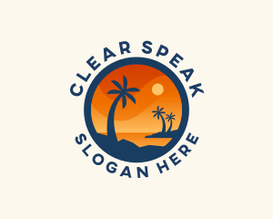 Tropical Island Getaway logo design