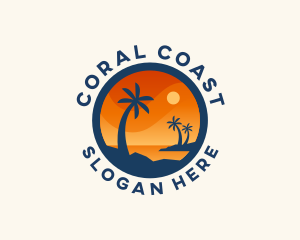 Tropical Island Getaway logo design