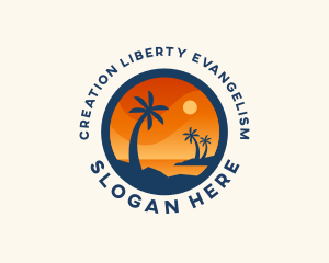 Tropical Island Getaway logo design