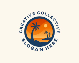 Tropical Island Getaway logo design