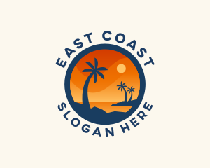 Tropical Island Getaway logo design