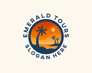 Tropical Island Getaway logo design