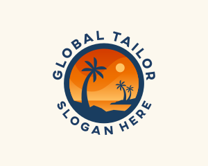 Tropical Island Getaway logo design