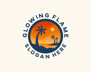 Tropical Island Getaway logo design