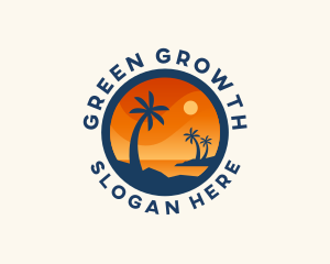 Tropical Island Getaway logo design