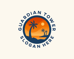 Tropical Island Getaway logo design