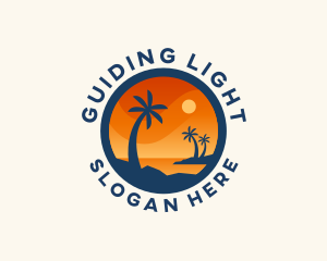 Tropical Island Getaway logo design