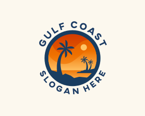 Tropical Island Getaway logo design