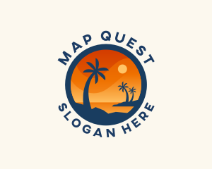 Tropical Island Getaway logo design