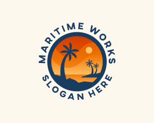 Tropical Island Getaway logo design