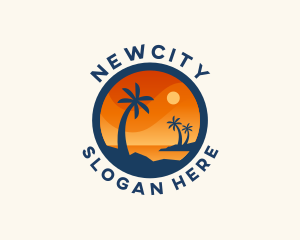 Tropical Island Getaway logo design