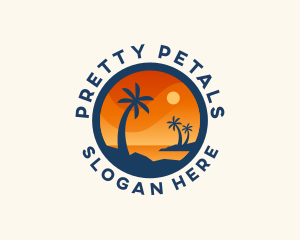 Tropical Island Getaway logo design