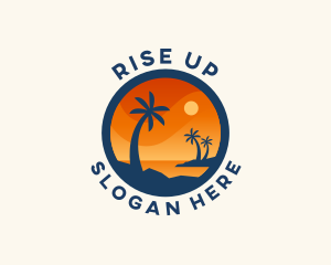 Tropical Island Getaway logo design