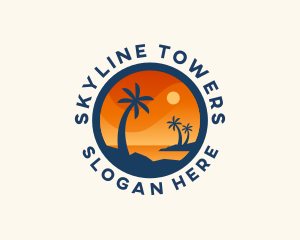 Tropical Island Getaway logo design