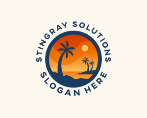 Tropical Island Getaway logo design