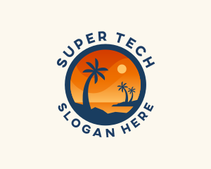 Tropical Island Getaway logo design