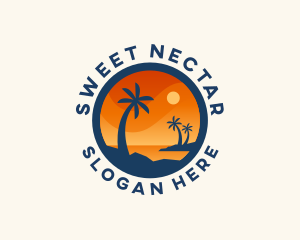 Tropical Island Getaway logo design