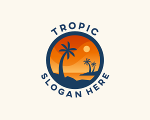 Tropical Island Getaway logo design