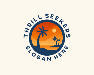 Tropical Island Getaway logo design