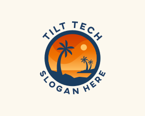 Tropical Island Getaway logo design