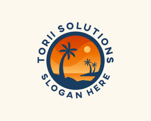 Tropical Island Getaway logo design