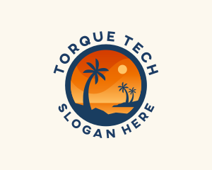 Tropical Island Getaway logo design